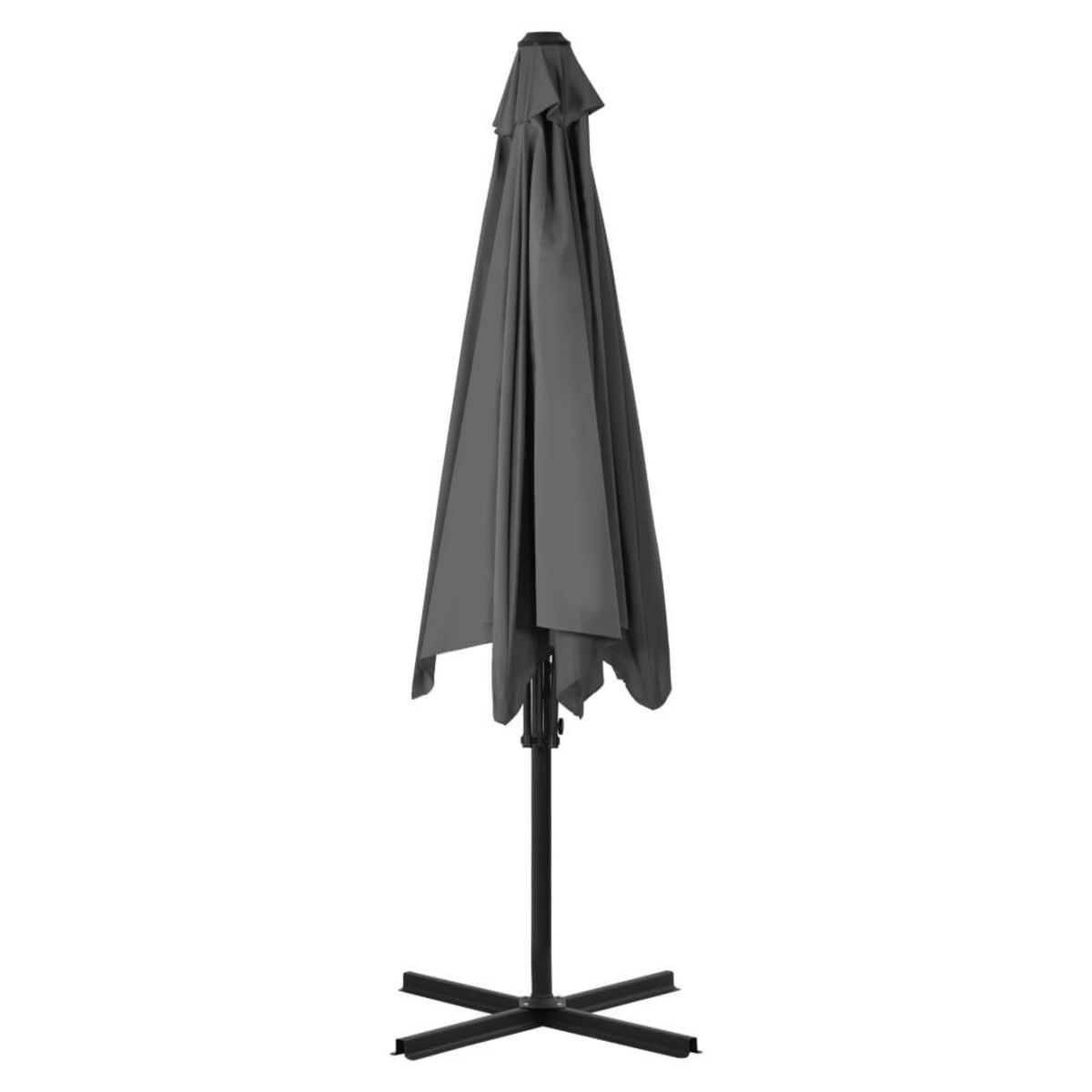 VIDAXL Parasol d'exterieur avec poteau en acier 300 cm Anthracite