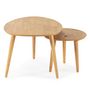 Voir la diapositive 3 : VS VENTA-STOCK Set de 2 tables basses Eclipse couleur chêne, bois massif