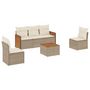 Voir la diapositive 2 : VIDAXL Salon de jardin avec coussins 6 pcs beige resine tressee