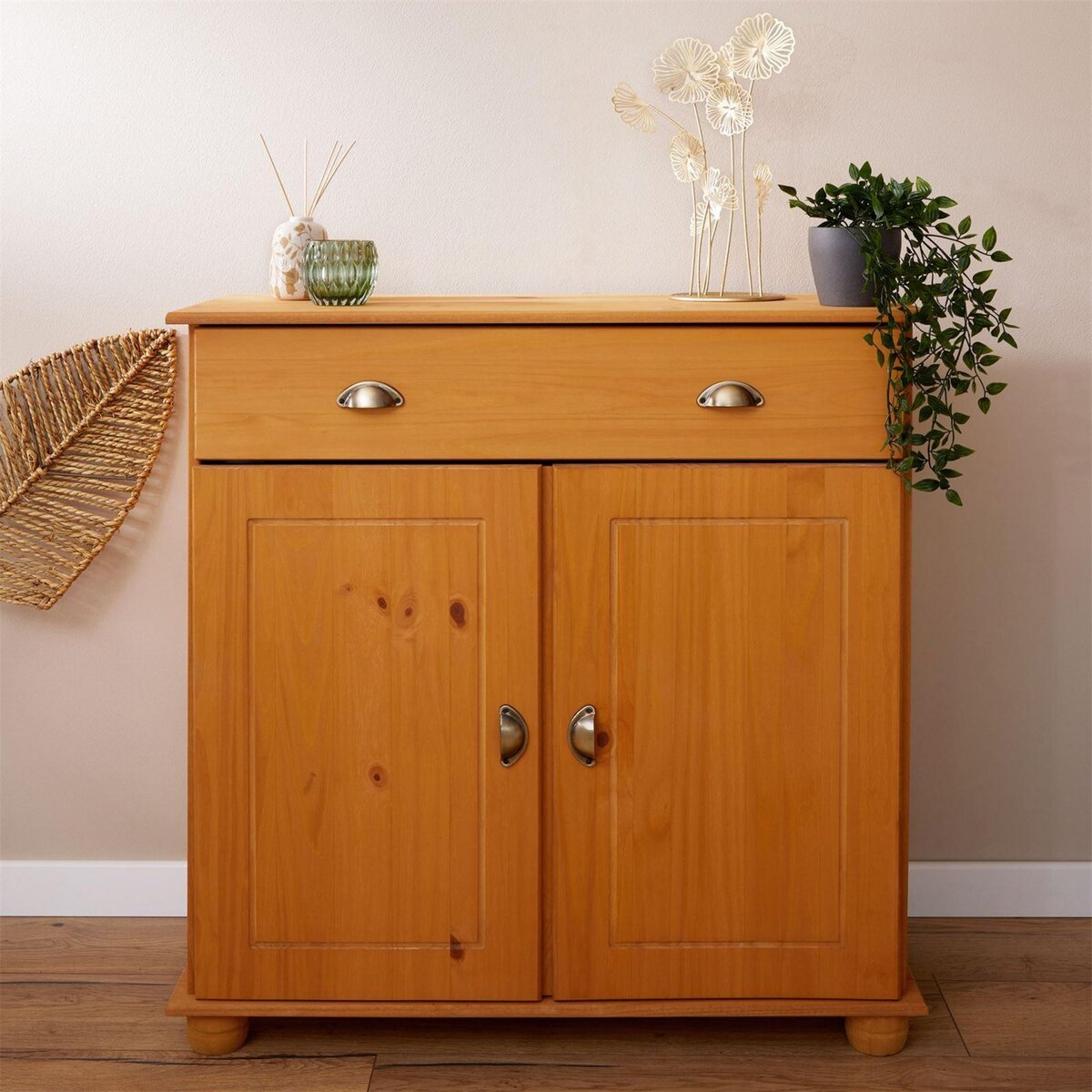 IDIMEX Buffet COLMAR en pin massif, 1 tiroir et 2 portes