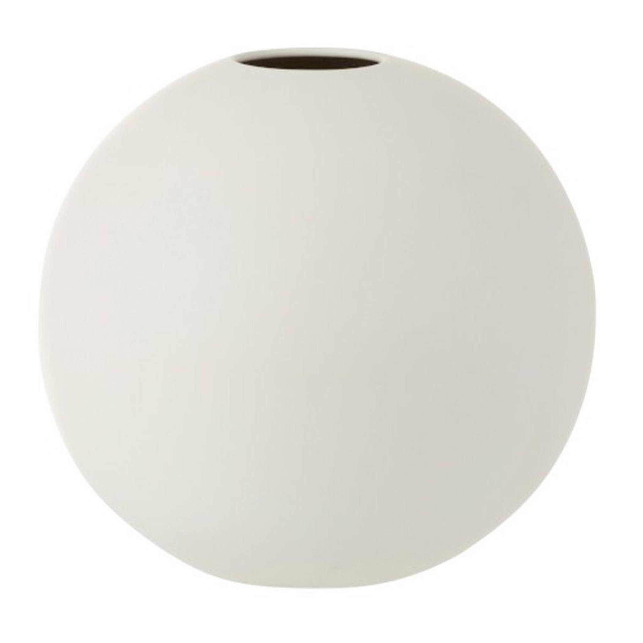 J-LINE Vase design  boule céramique  25cm blanc mat