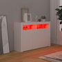 Voir la diapositive 5 : VIDAXL Buffet avec lumieres LED Blanc 115,5x30x75 cm