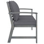Voir la diapositive 3 : VIDAXL Banc de jardin 120cm et coussin gris fonce Bois solide d'acacia