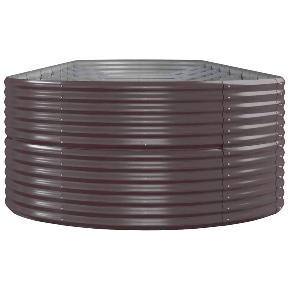 VIDAXL Lit sureleve de jardin Acier enduit de poudre marron