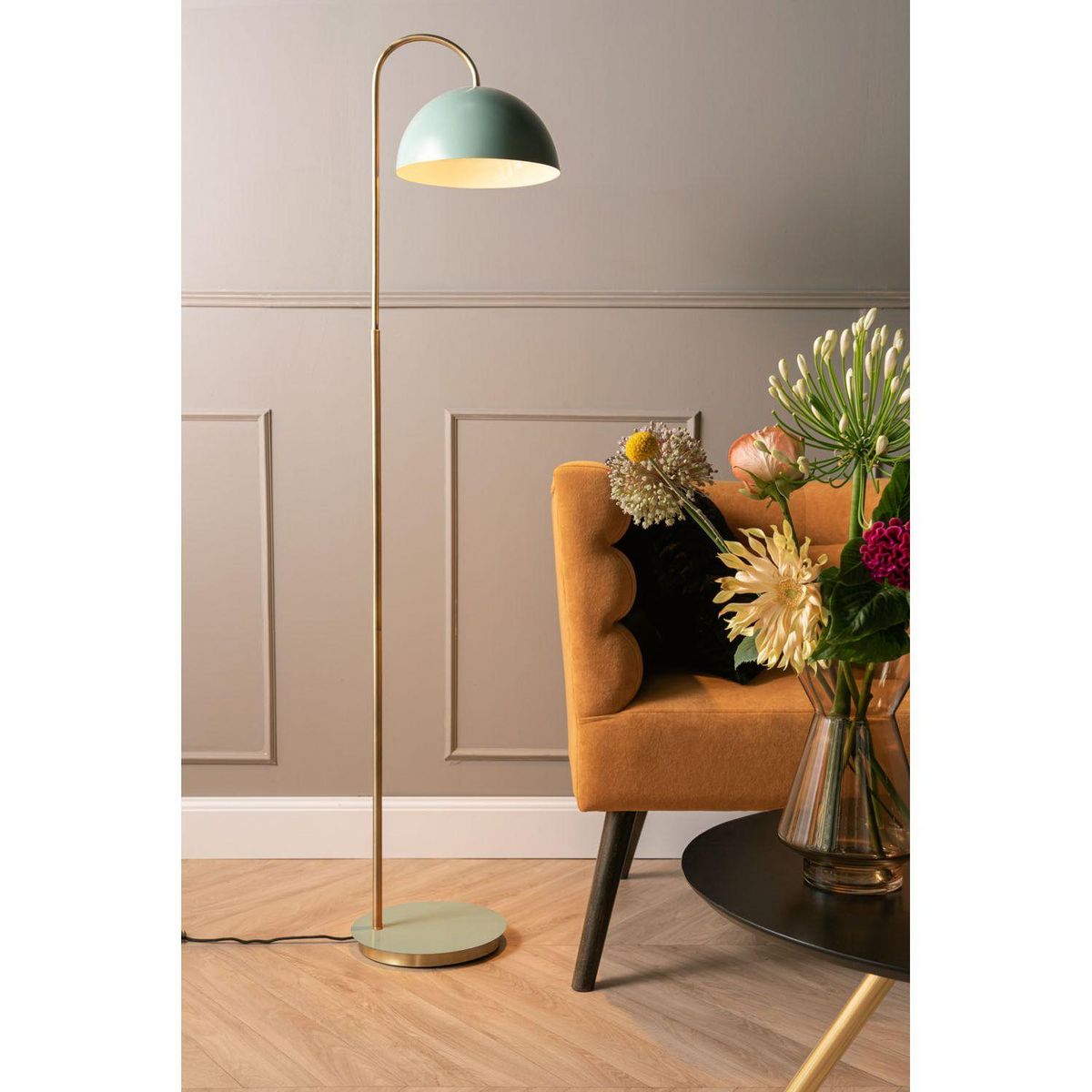 Leitmotiv Fauteuil de salon design velours Explicit