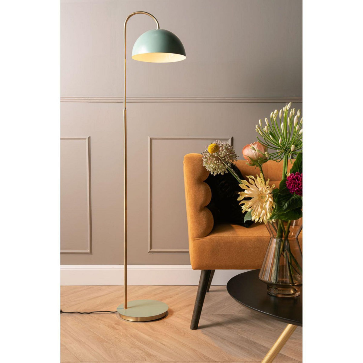 Leitmotiv Fauteuil de salon design velours Explicit