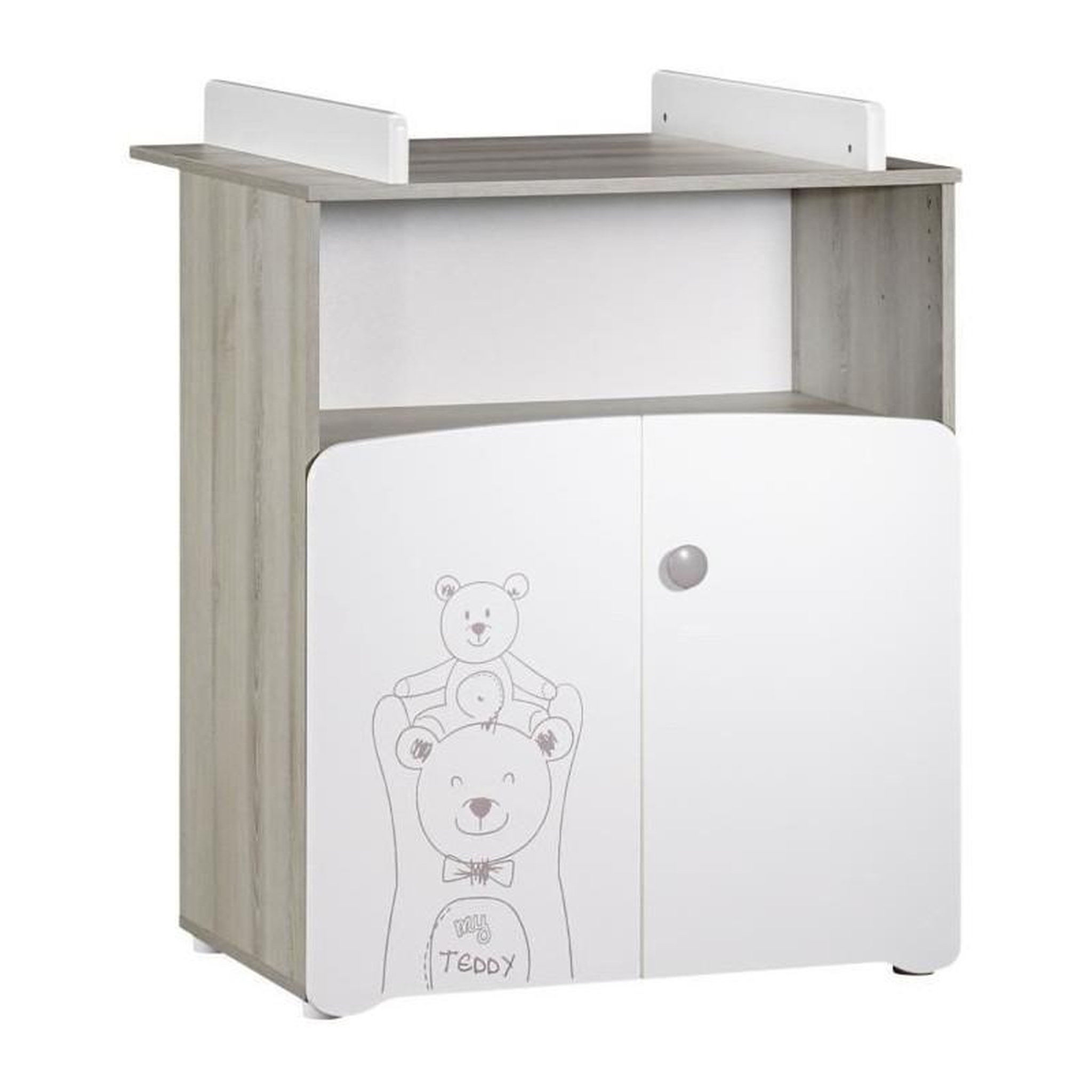 Voir la diapositive 1 : BABY PRICE BABYPRICE Commode a langer 2 portes TEDDY