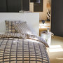 Voir la diapositive 2 : Parure housse de couette en coton 57 fils motif quadrillage 