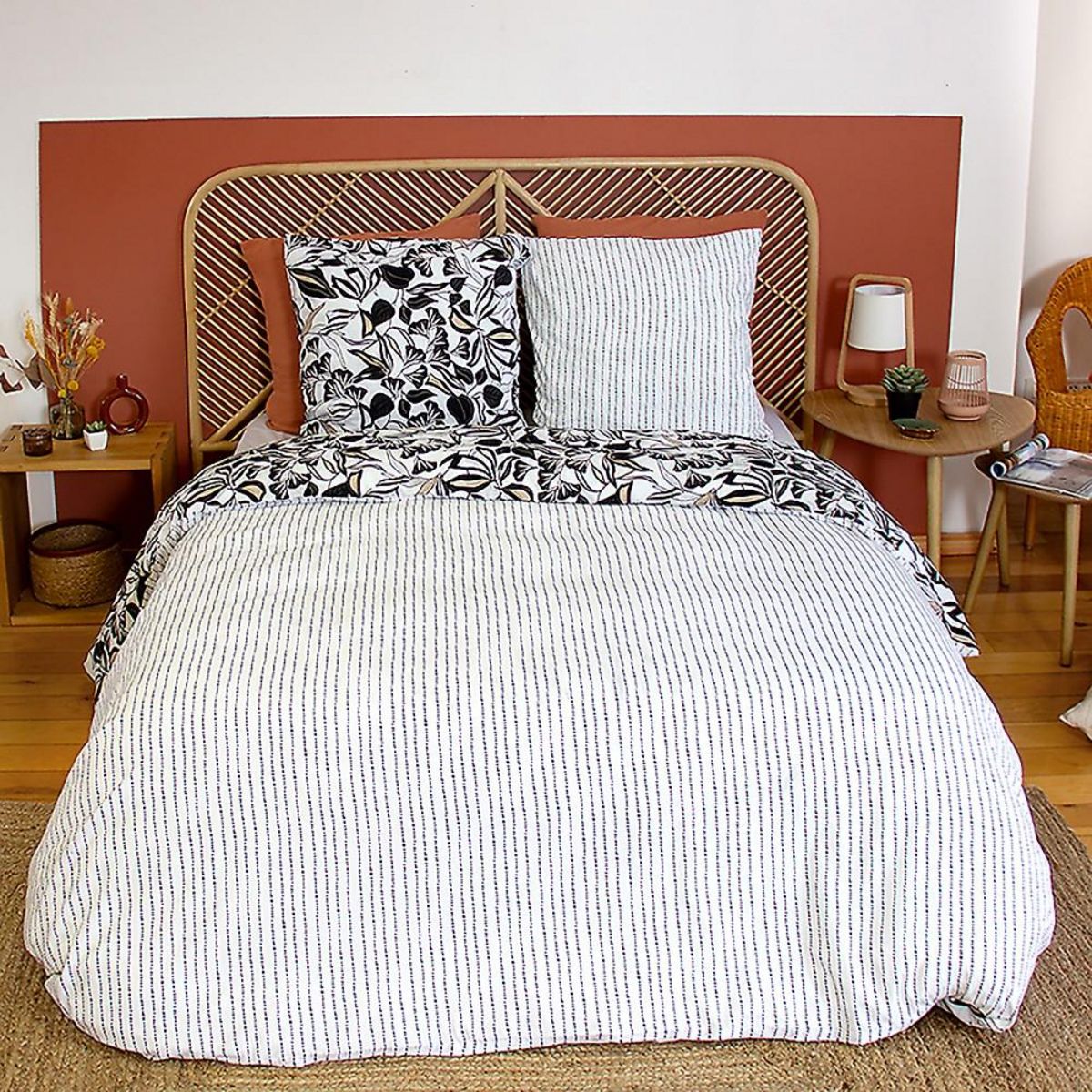 Home collection Parure de couette 100% microfibre, flore