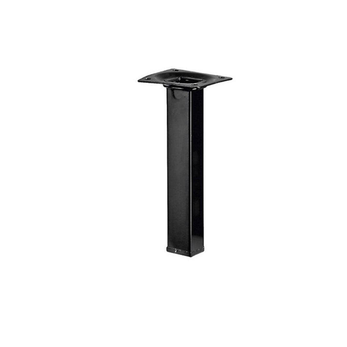 CENTRALE BRICO Pied meuble carré HETTICH fixe acier époxy noir
