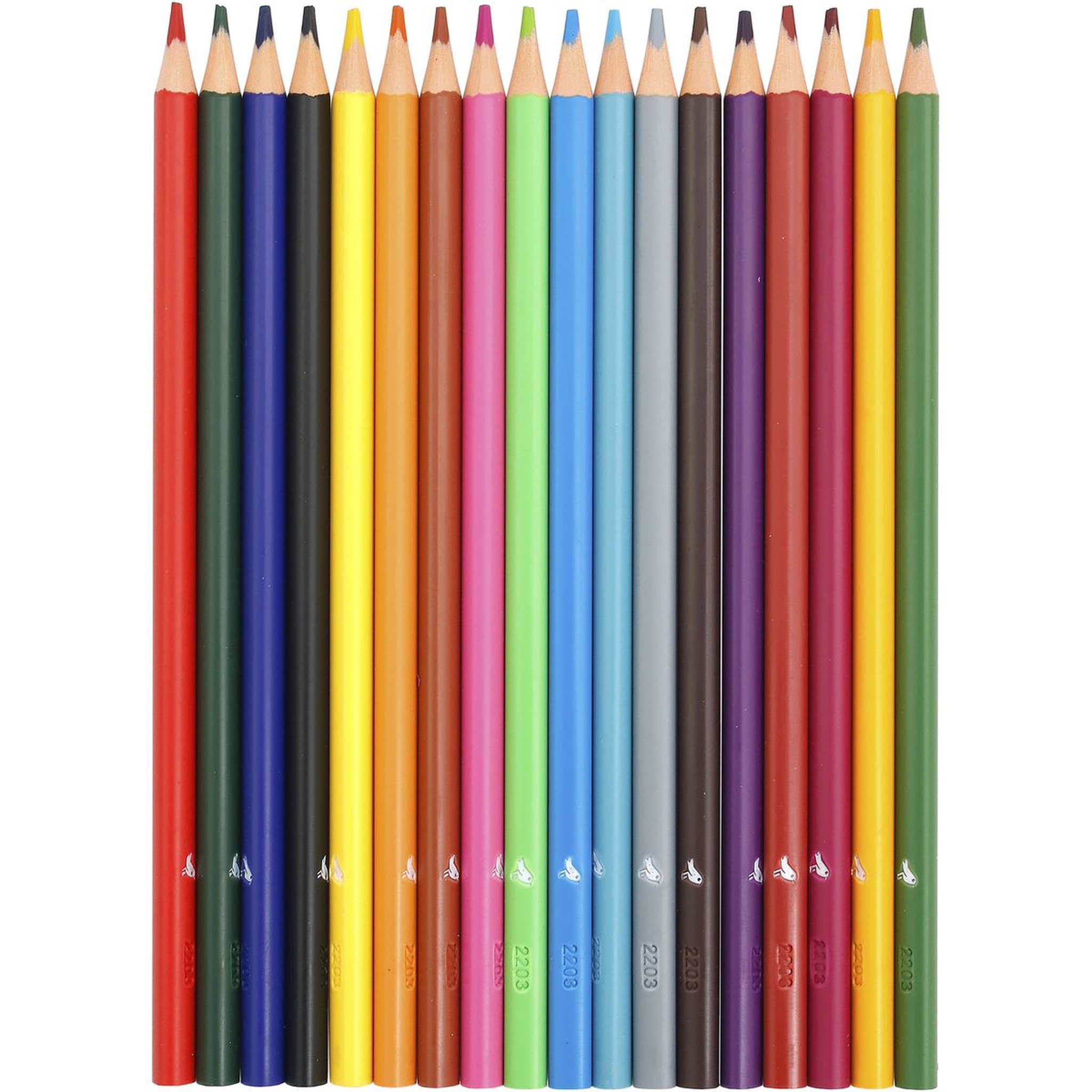 Voir la diapositive 2 : AUCHAN Boîte de 18 crayons de couleur
