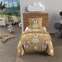 Voir la diapositive 1 : SOLEIL D'OCRE Parure housse de couette LICORNES, 100% coton 57 fils/cm2, par Soleil d'Ocre