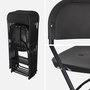 Voir la diapositive 6 : SWEEEK Chaises de réception pliantes – Fiesta – 6 chaises d'appoint en plastique gris foncé et métal