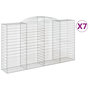 Voir la diapositive 2 : VIDAXL Paniers a gabions arques 7 pcs 300x50x160/180 cm fer galvanise