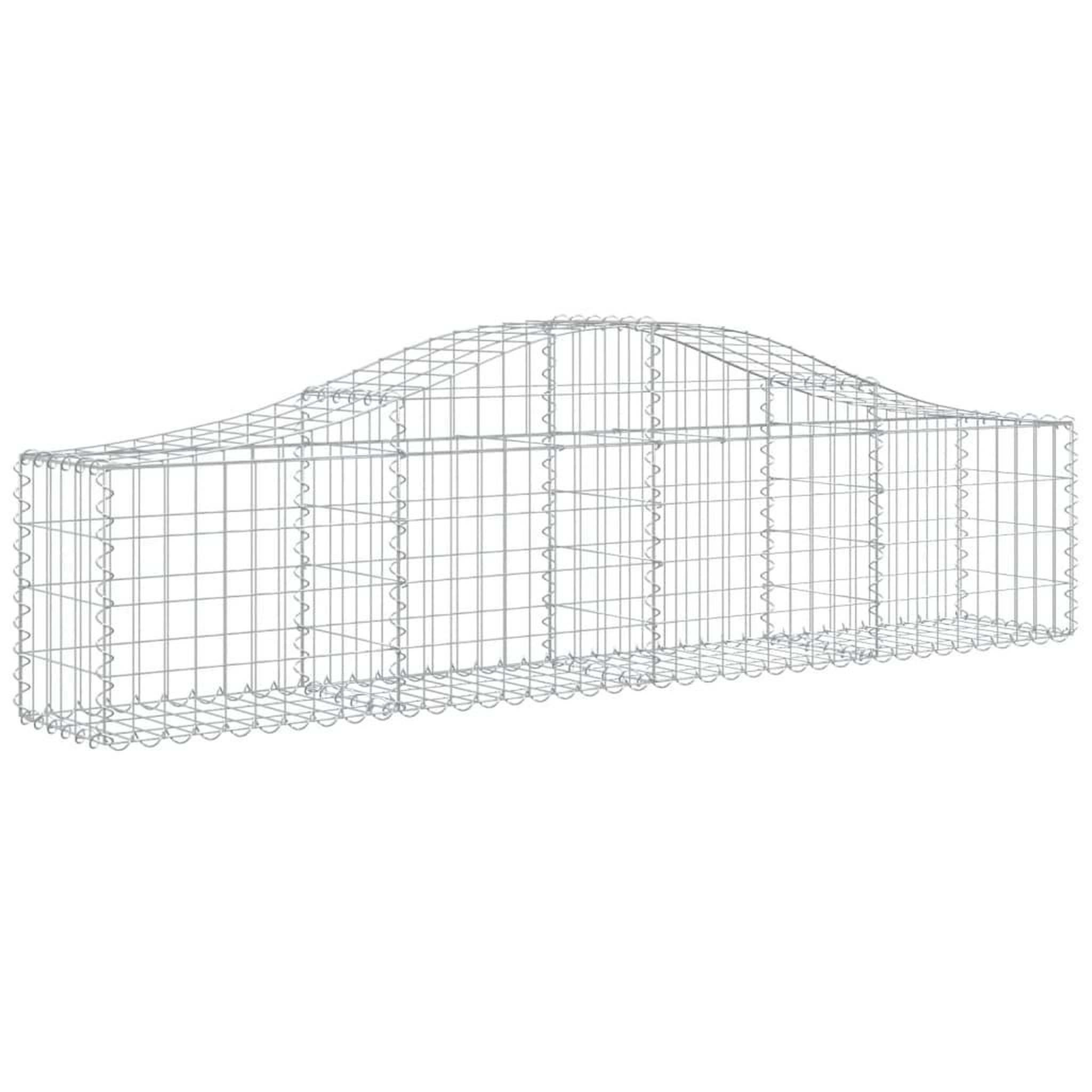 Voir la diapositive 3 : VIDAXL Paniers a gabions arques 2 pcs 200x30x40/60 cm Fer galvanise