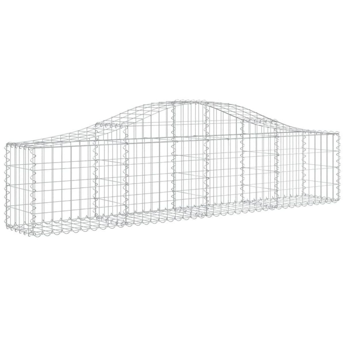 VIDAXL Paniers a gabions arques 2 pcs 200x30x40/60 cm Fer galvanise