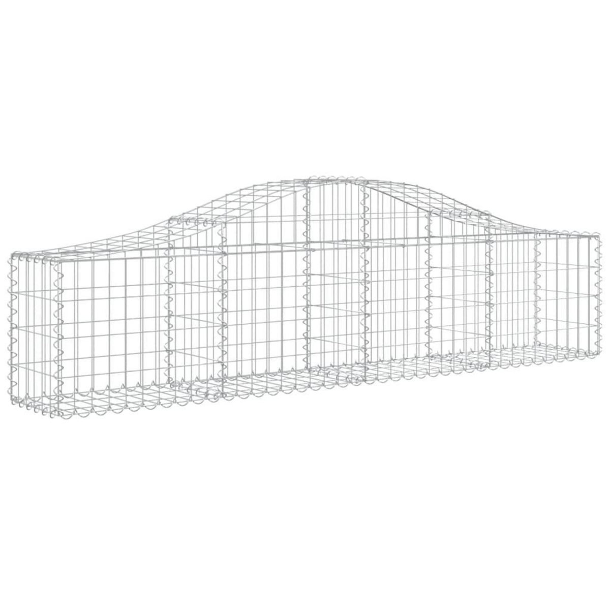 VIDAXL Paniers a gabions arques 2 pcs 200x30x40/60 cm Fer galvanise