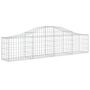 Voir la diapositive 3 : VIDAXL Paniers a gabions arques 2 pcs 200x30x40/60 cm Fer galvanise