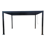 CONCEPT USINE Pergola bioclimatique 4x3m structure en aluminium noir HYDRA