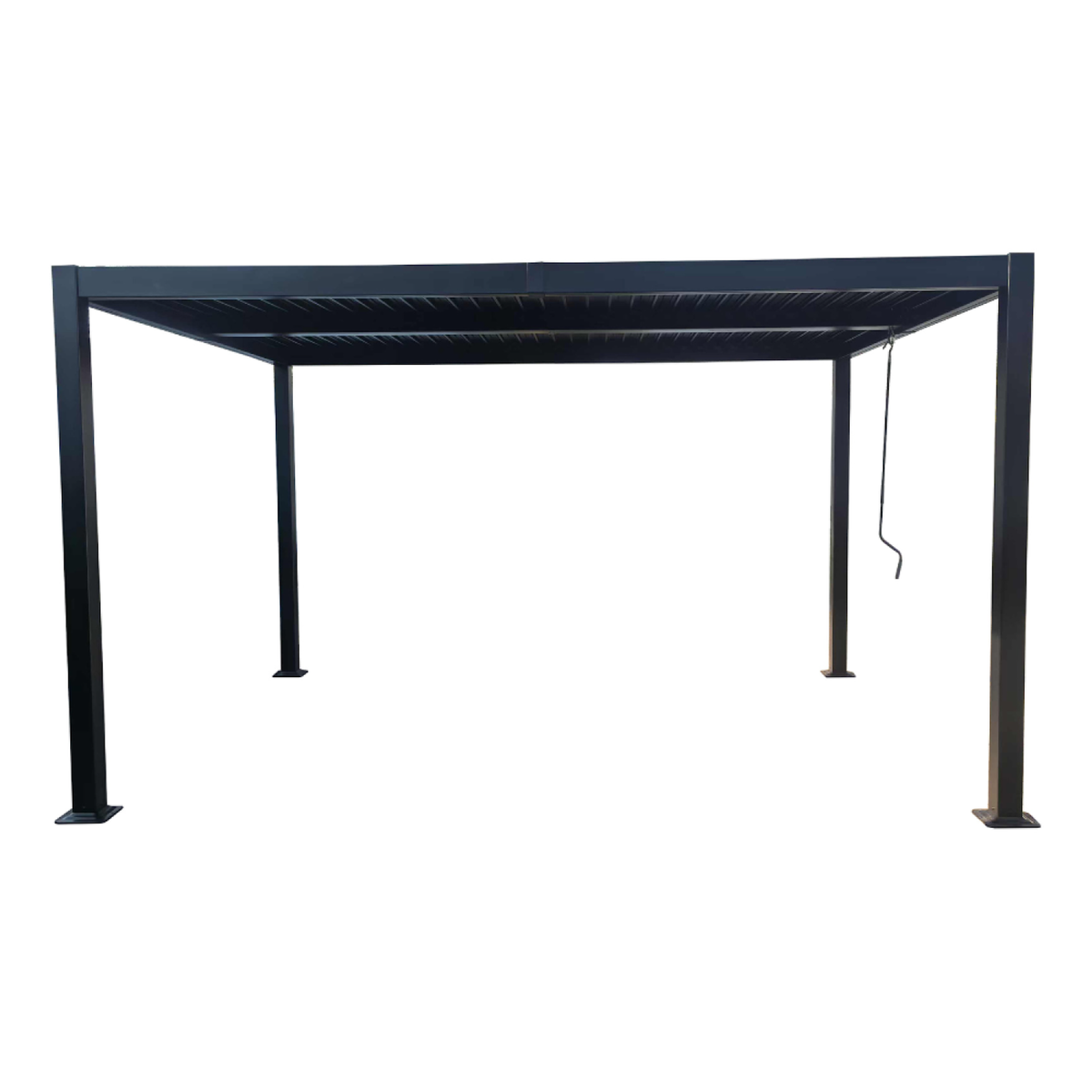 CONCEPT USINE Pergola bioclimatique 4x3m structure en aluminium noir HYDRA