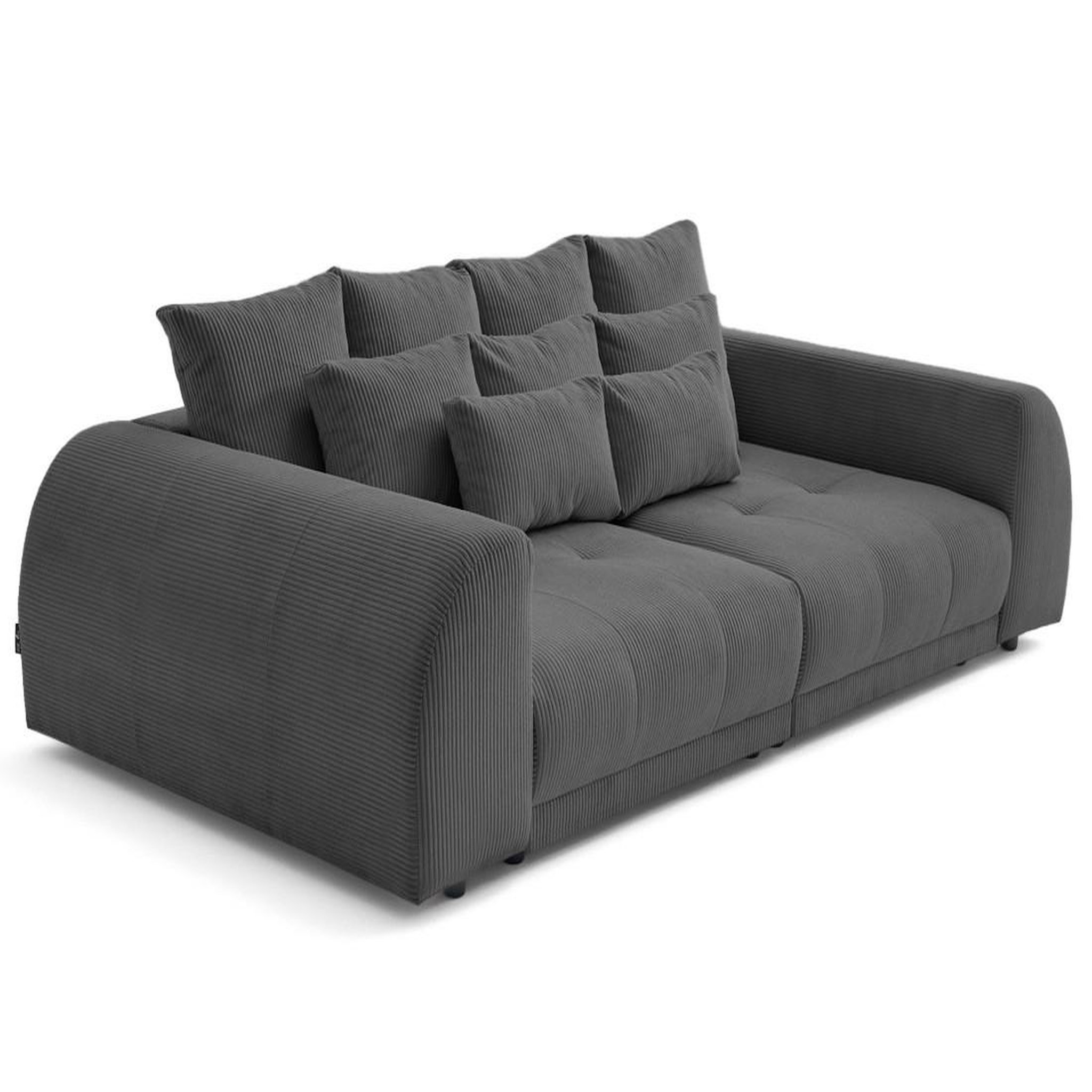 Voir la diapositive 6 : LISA DESIGN Amadora - canapé droit 4 places en velours côtelé