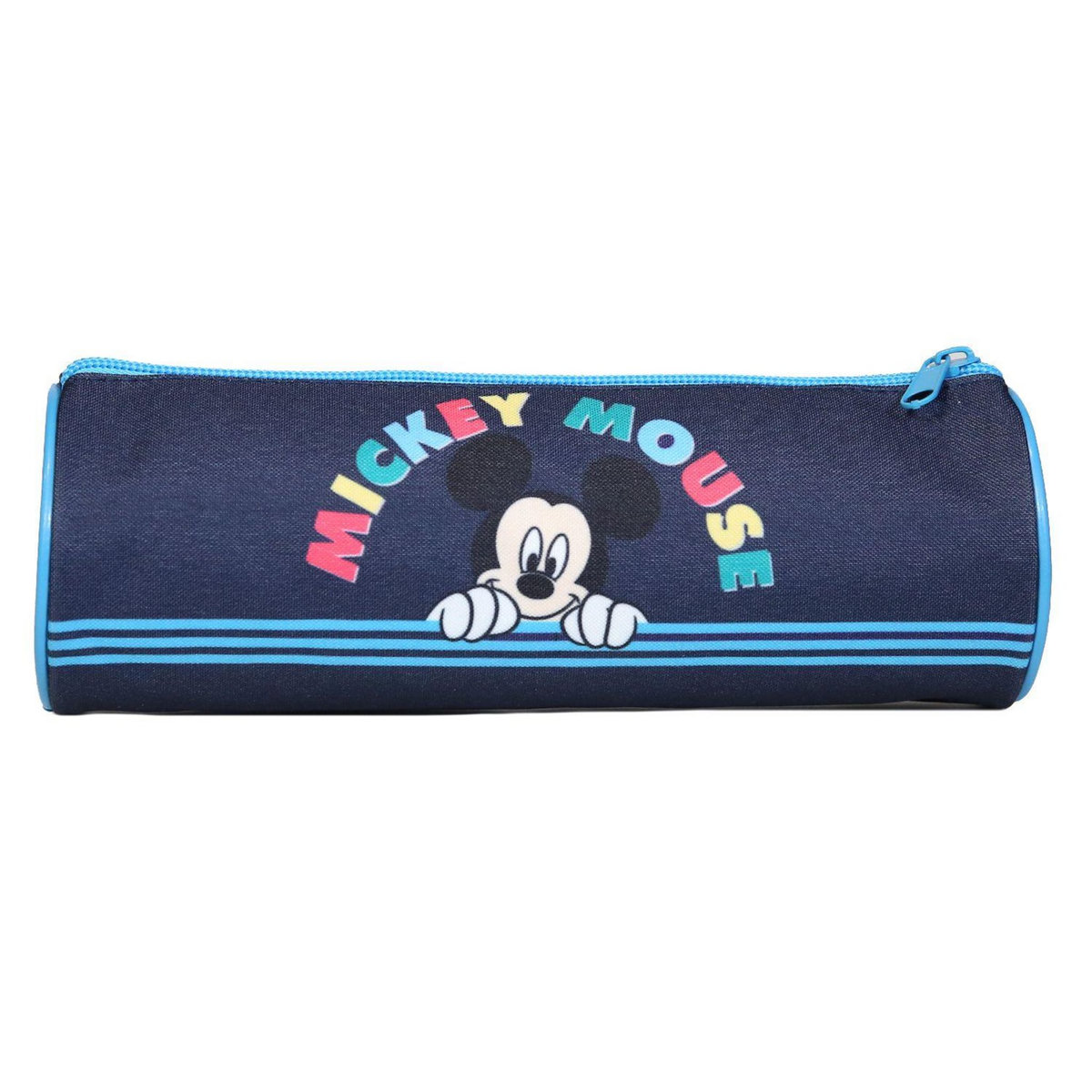 Bagtrotter BAGTROTTER Trousse scolaire ronde Mickey Bleue Rayures