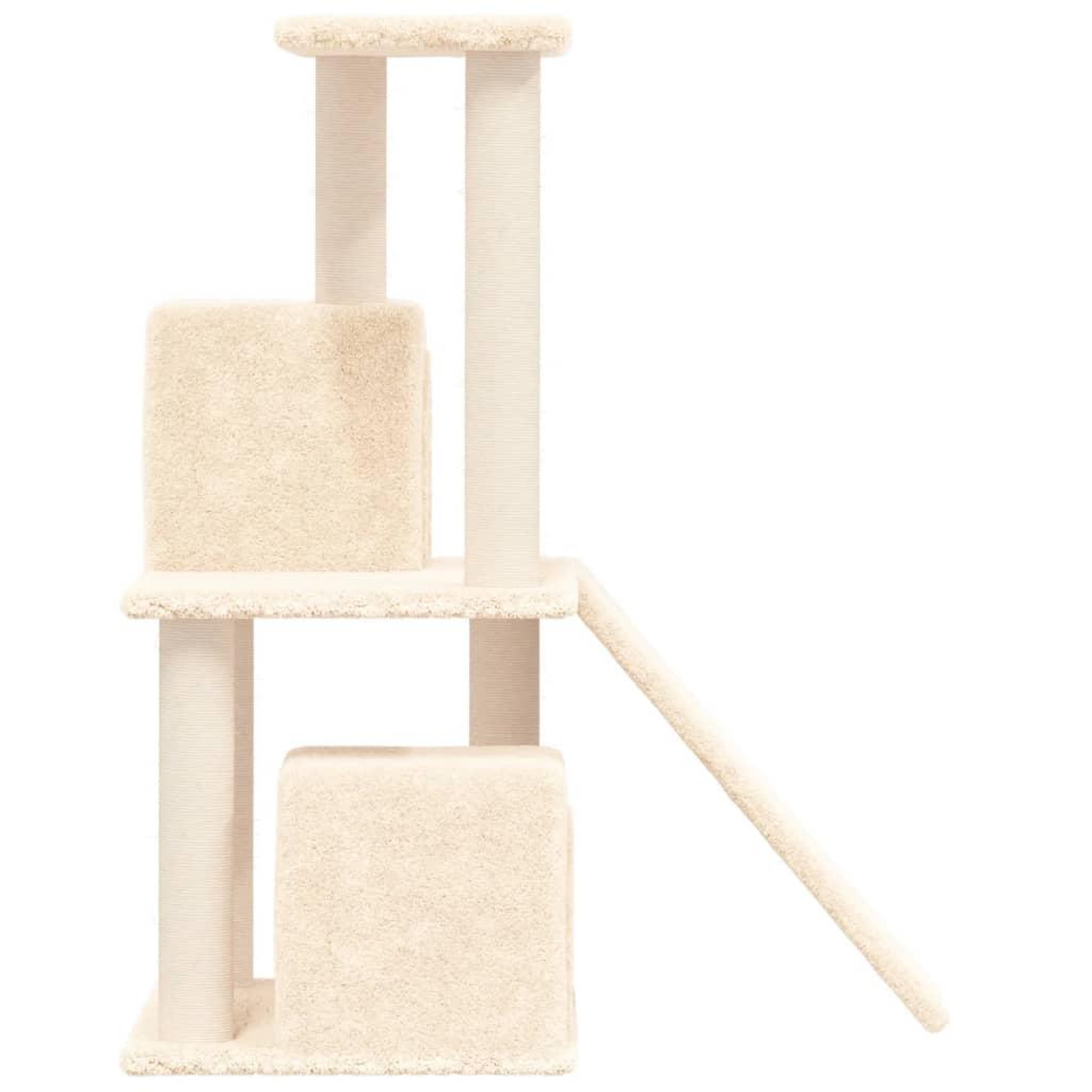 Voir la diapositive 4 : VIDAXL Arbre a chat avec griffoirs en sisal Creme 82 cm