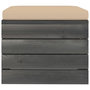 Voir la diapositive 3 : VIDAXL Repose-pied palette de jardin avec coussin Bois de pin
