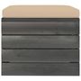 Voir la diapositive 3 : VIDAXL Repose-pied palette de jardin avec coussin Bois de pin