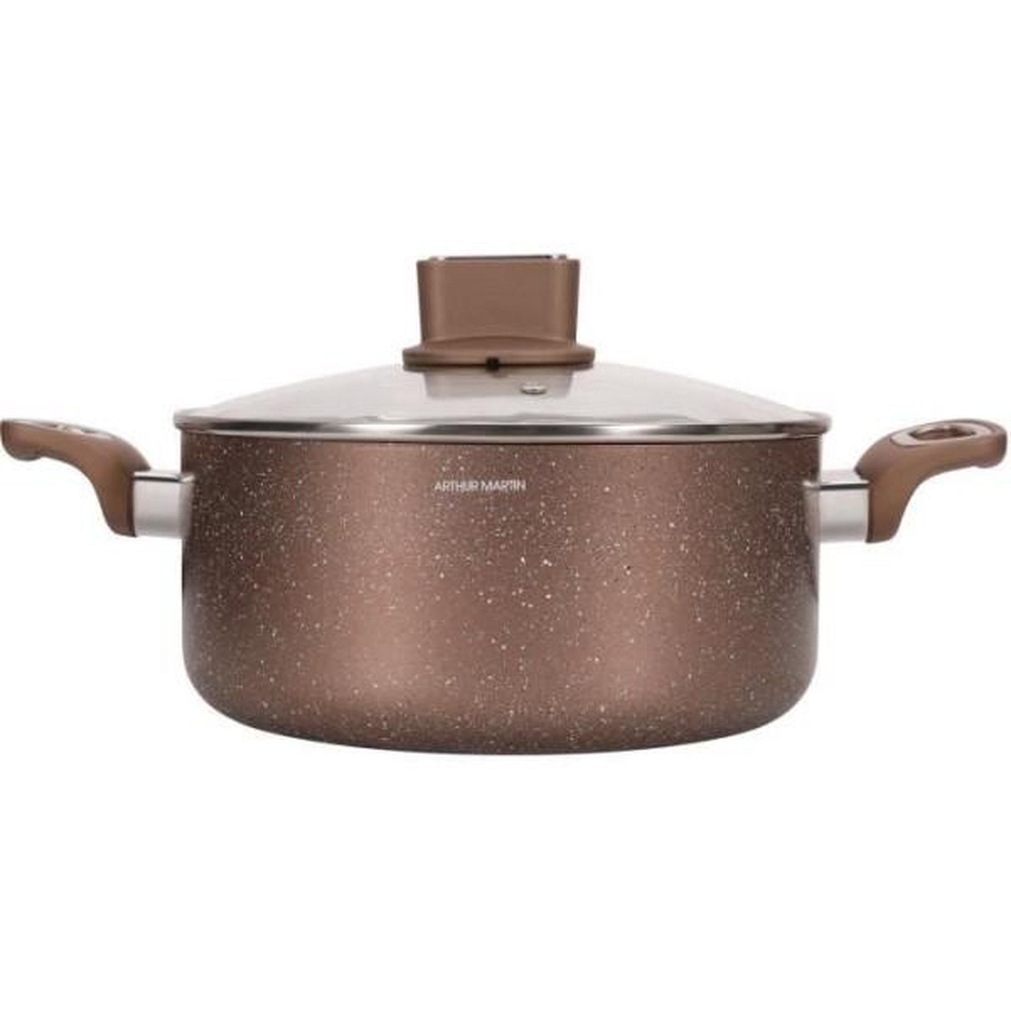 Arthur Martin Marmite - ARTHUR MARTIN - AM5531 - 28 cm avec couvercle en verre - Aluminium - Tous feux dont induction