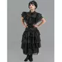 CHAKS Robe de bal noire - Mercredi - Fille - 11/12 ans (145 à 152 cm)