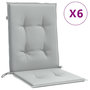Voir la diapositive 2 : VIDAXL Coussins de chaise a dossier bas lot de 6 gris clair melange