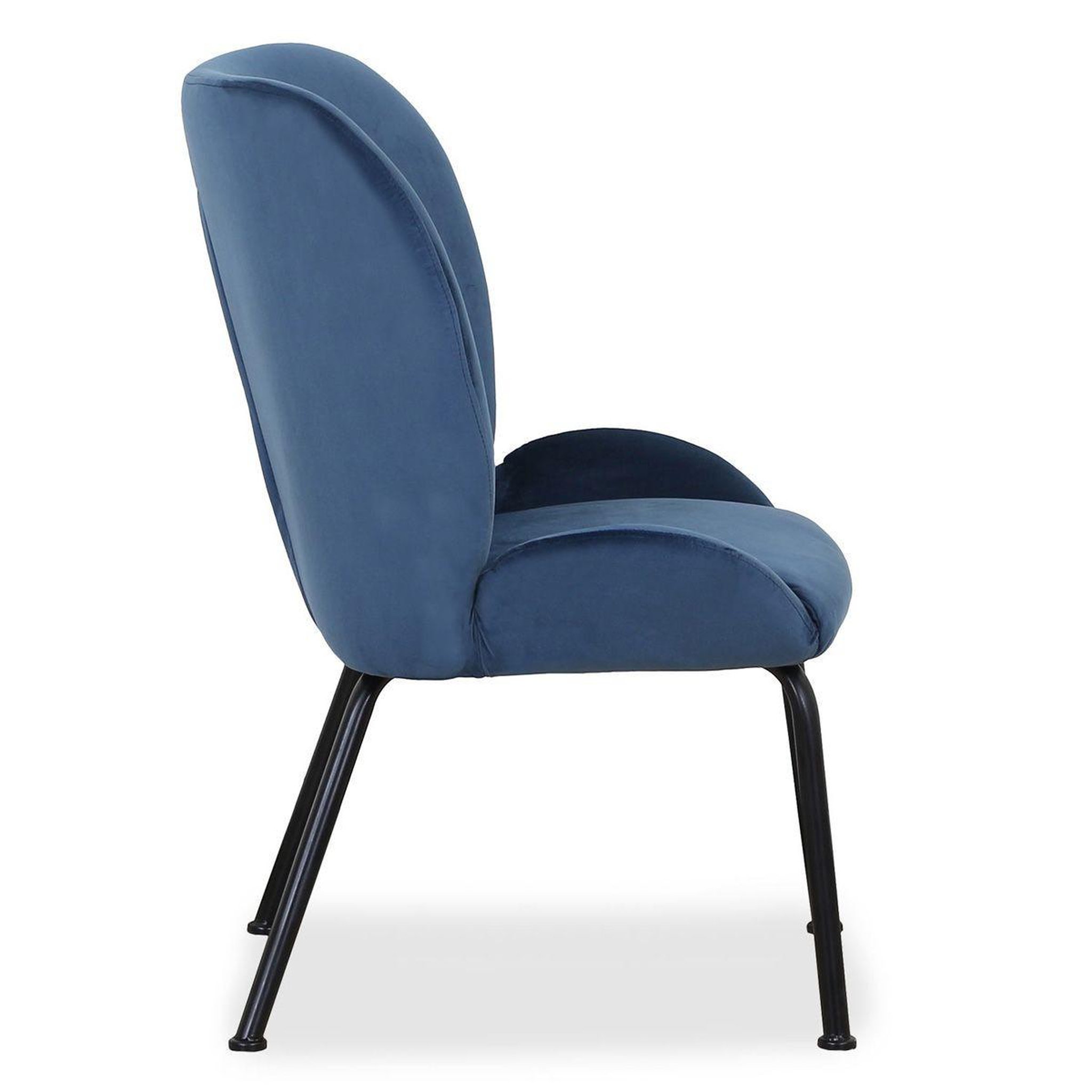 Voir la diapositive 2 : Paris Prix Fauteuil design en velours  giovanni  86cm bleu
