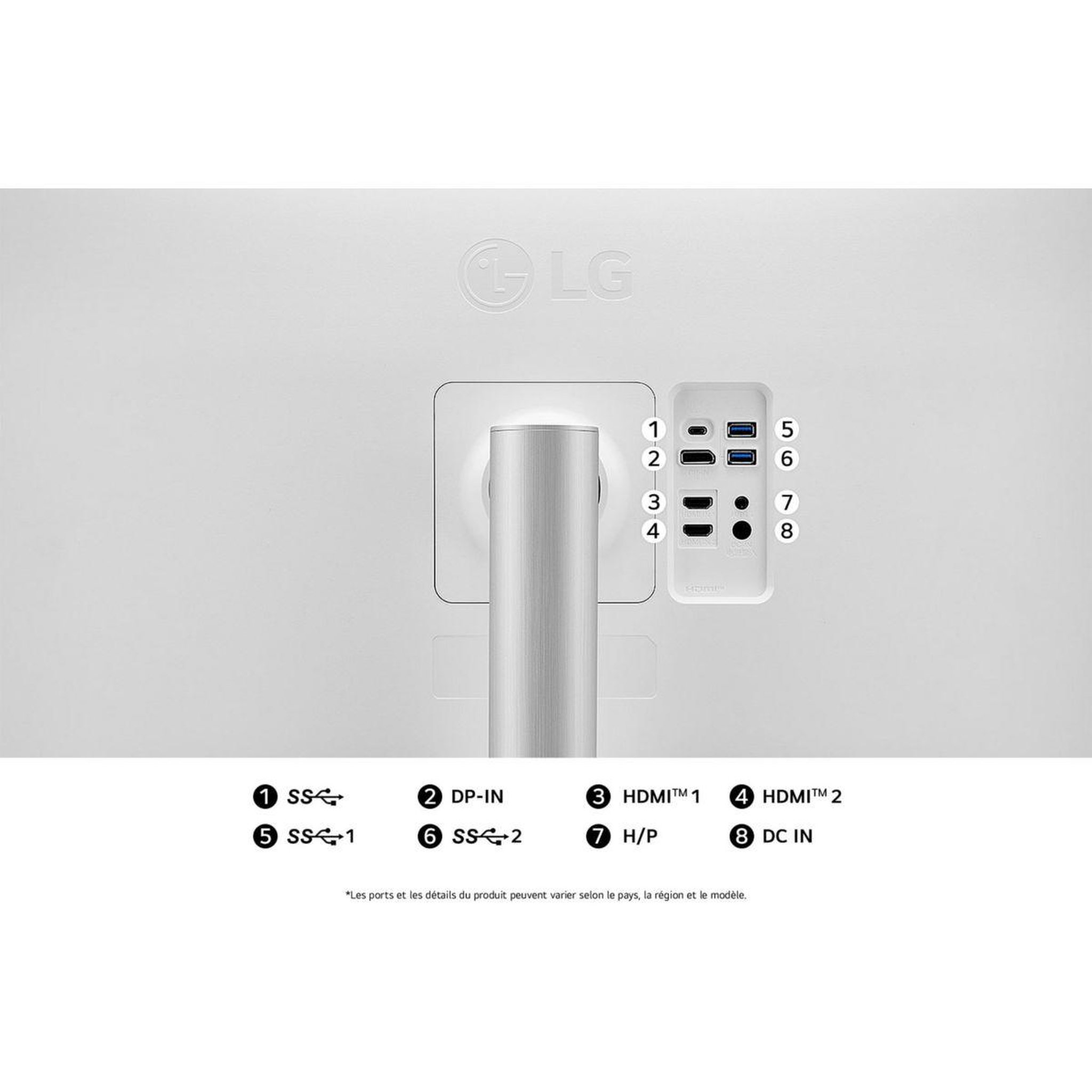 Voir la diapositive 4 : LG Ecran pc 4k 27up850k-w ultrafine uhd 4k 27'' ips hdr 400 usb-c 96w