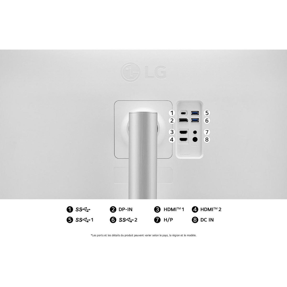 LG Ecran PC 4K 27UP850K-W UltraFine UHD 4K 27''