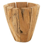 Paris Prix Cache-Pot en Bois  Jack Teck  40cm Naturel