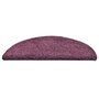 Voir la diapositive 3 : VIDAXL Tapis d'escalier 30 pcs violet fonce 56x17x3 cm