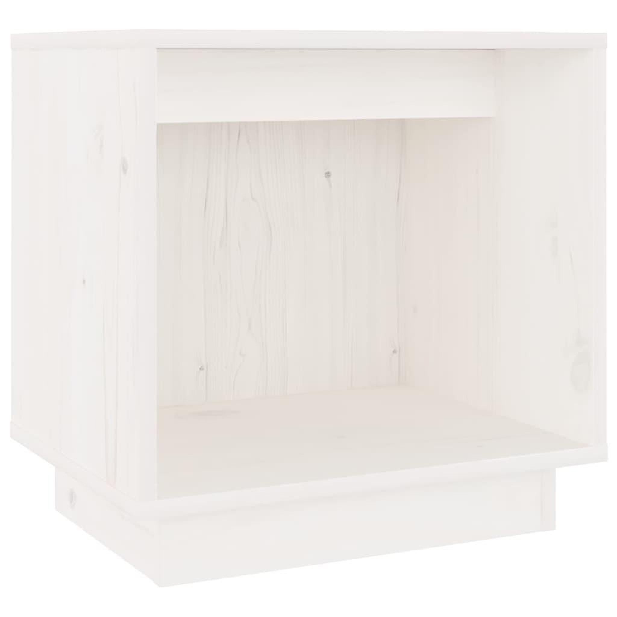 Voir la diapositive 2 : VIDAXL Table de chevet Blanc 40x30x40 cm Bois de pin solide