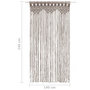 Voir la diapositive 6 : VIDAXL Rideau en macrame Taupe 140x240 cm Coton