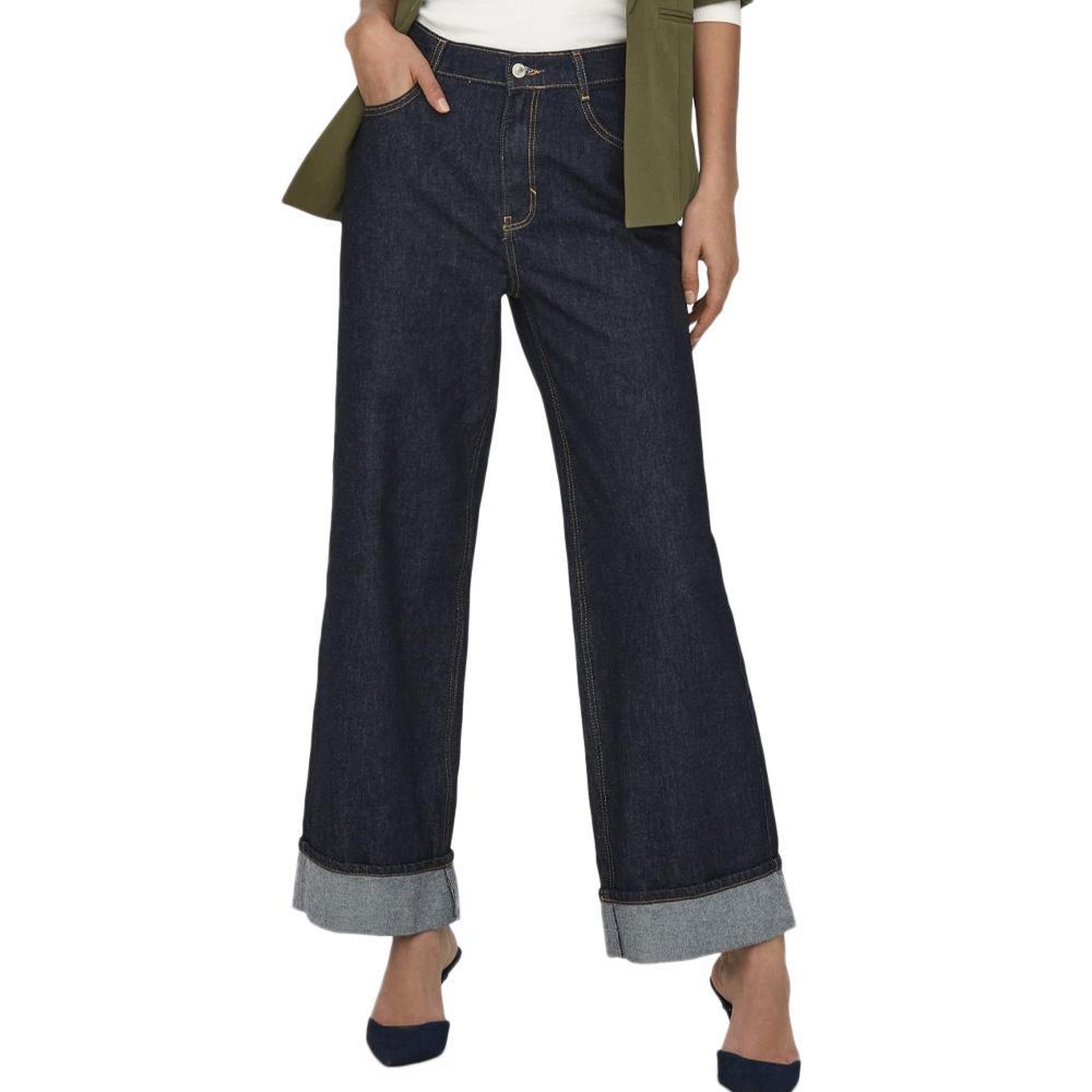 Only Jean large bleu brut femme only hope. Coloris disponibles : Bleu