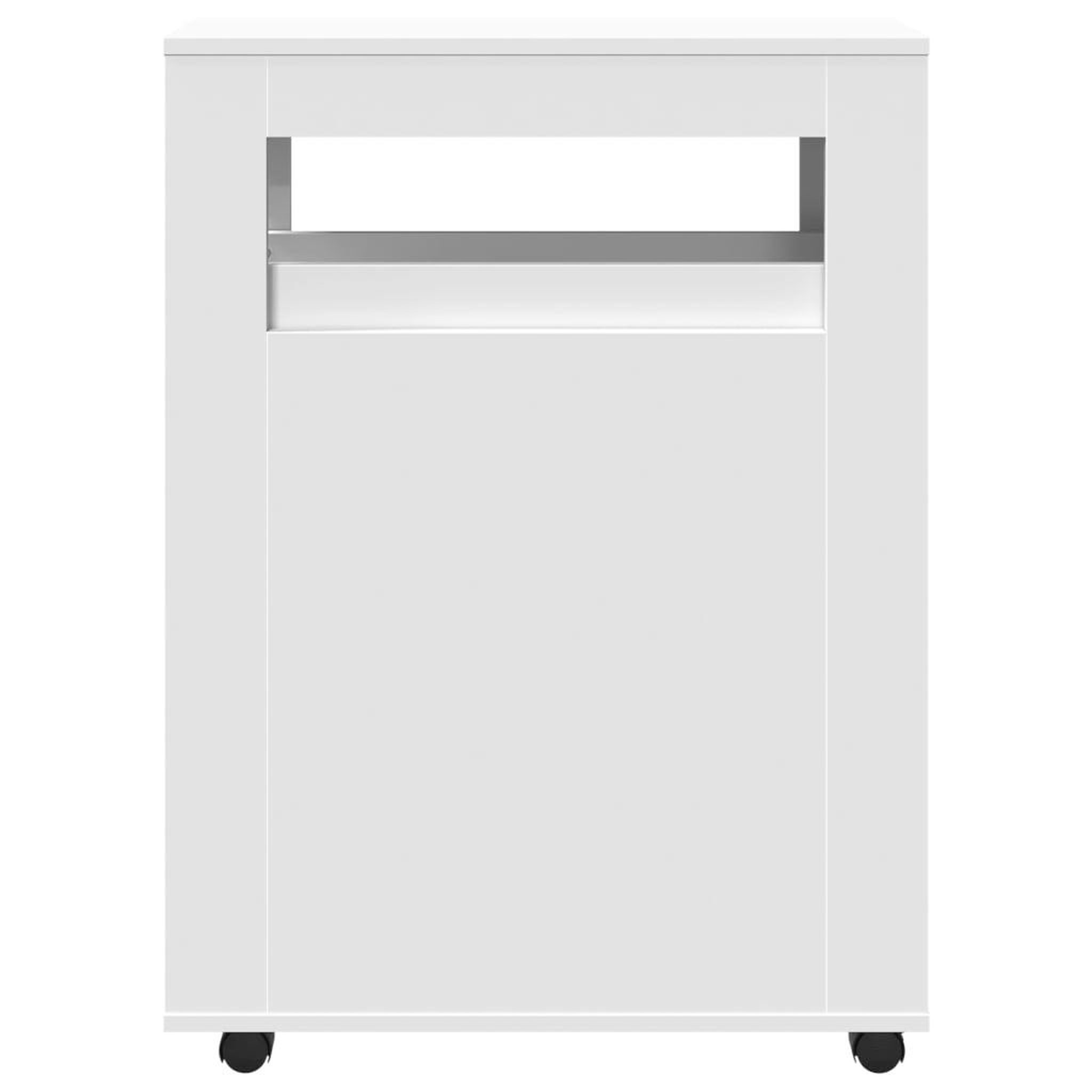 Voir la diapositive 4 : VIDAXL Meuble etroit de salle de bain a roulettes blanc