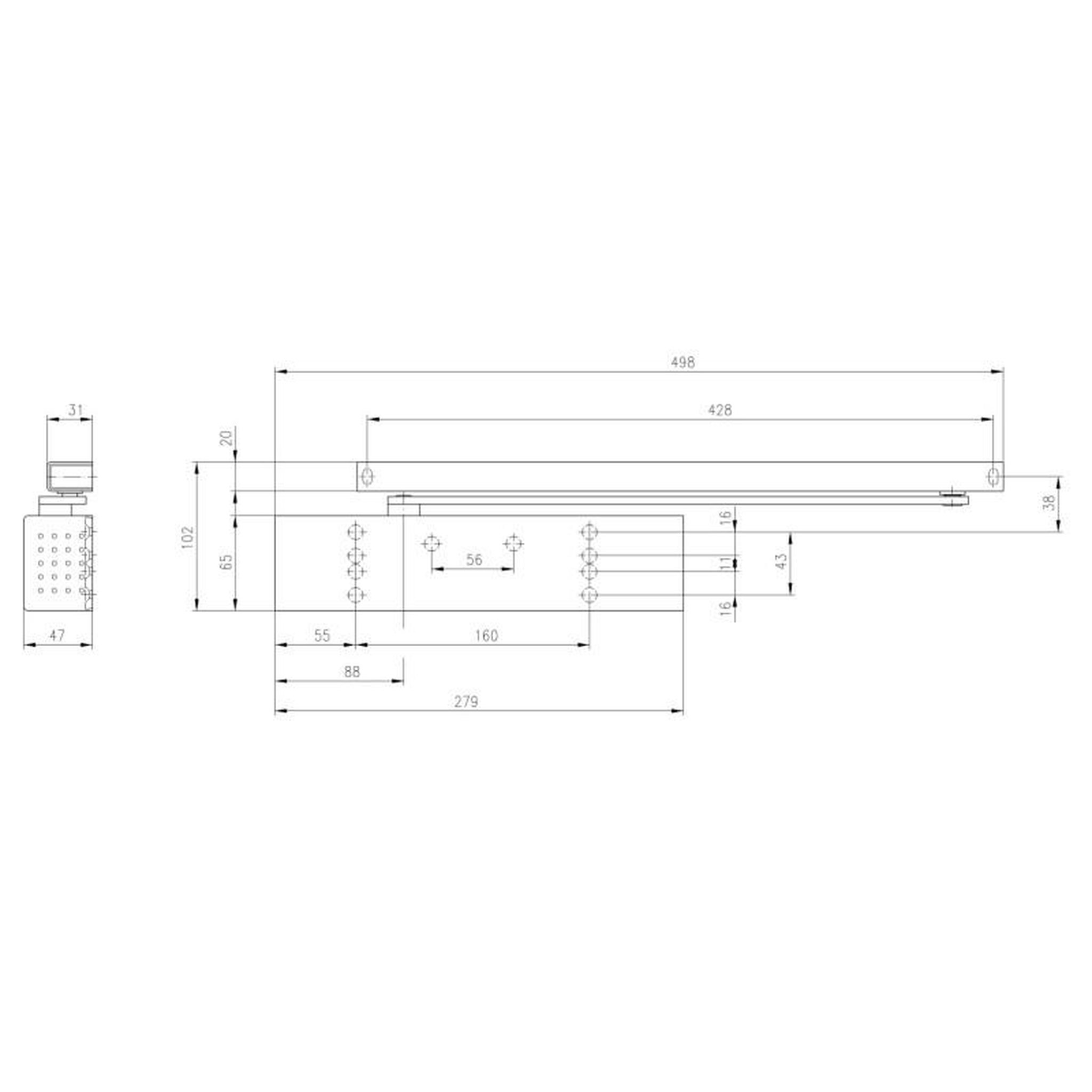 Voir la diapositive 2 : DORMA Ferme porte TS 92 CONTUR sans bras finition noir DORMA 42030119