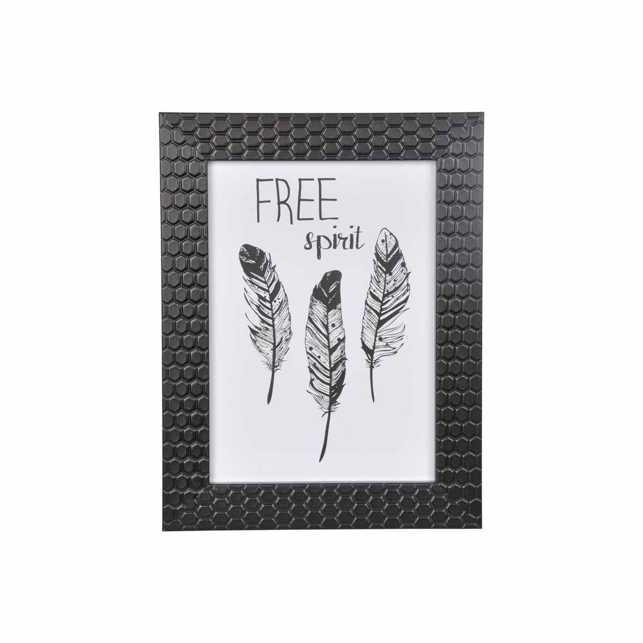 Voir la diapositive 2 : HOMEA Cadre photo déco  nid d'abeilles  13x18cm noir