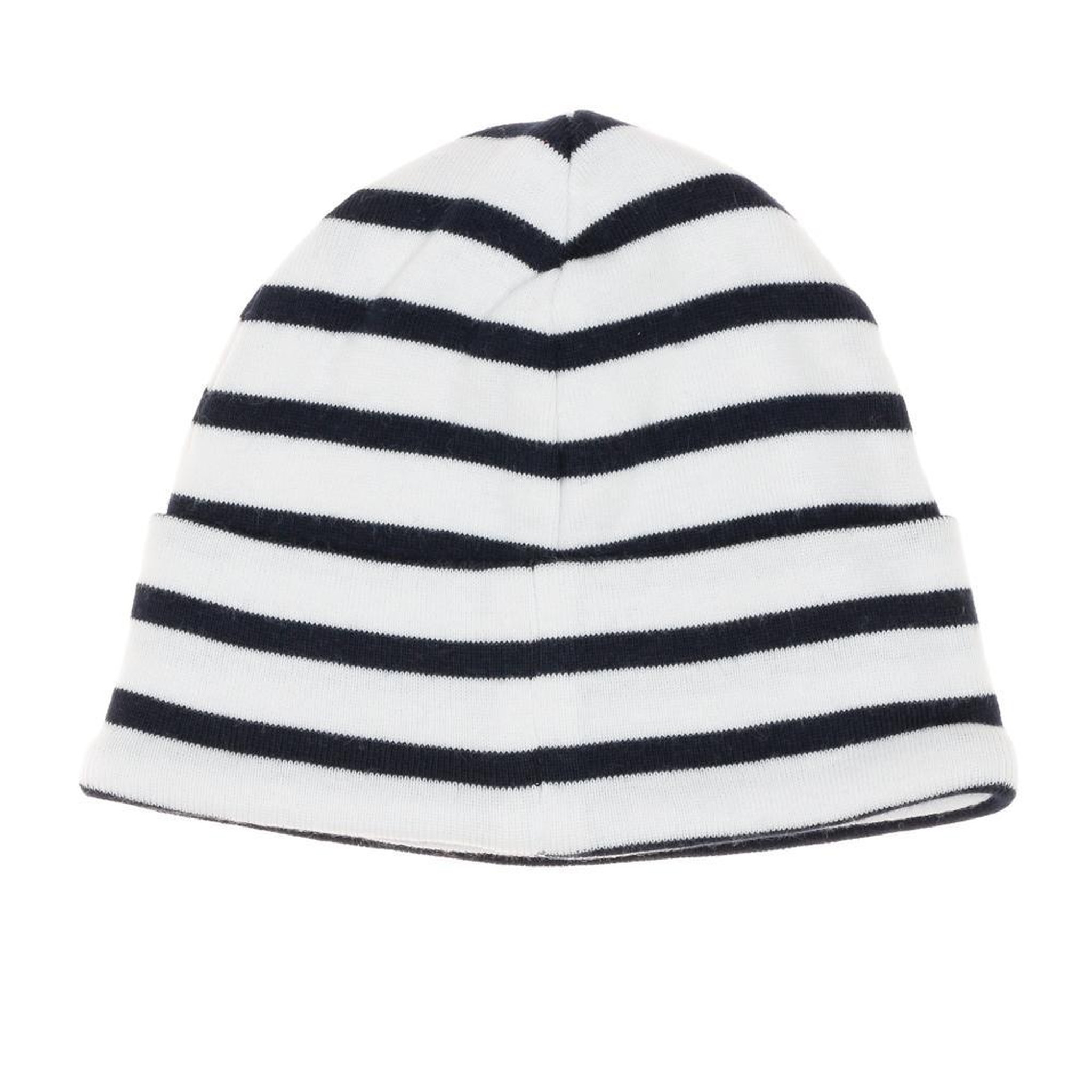 Voir la diapositive 2 : ELLE EST OU LA MER Bonnet à Rayure /Marine Garçon Bébé Elle est ou la mer Mousqua