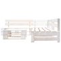 Voir la diapositive 2 : VIDAXL Salon de jardin palette 4 pcs Bois Blanc