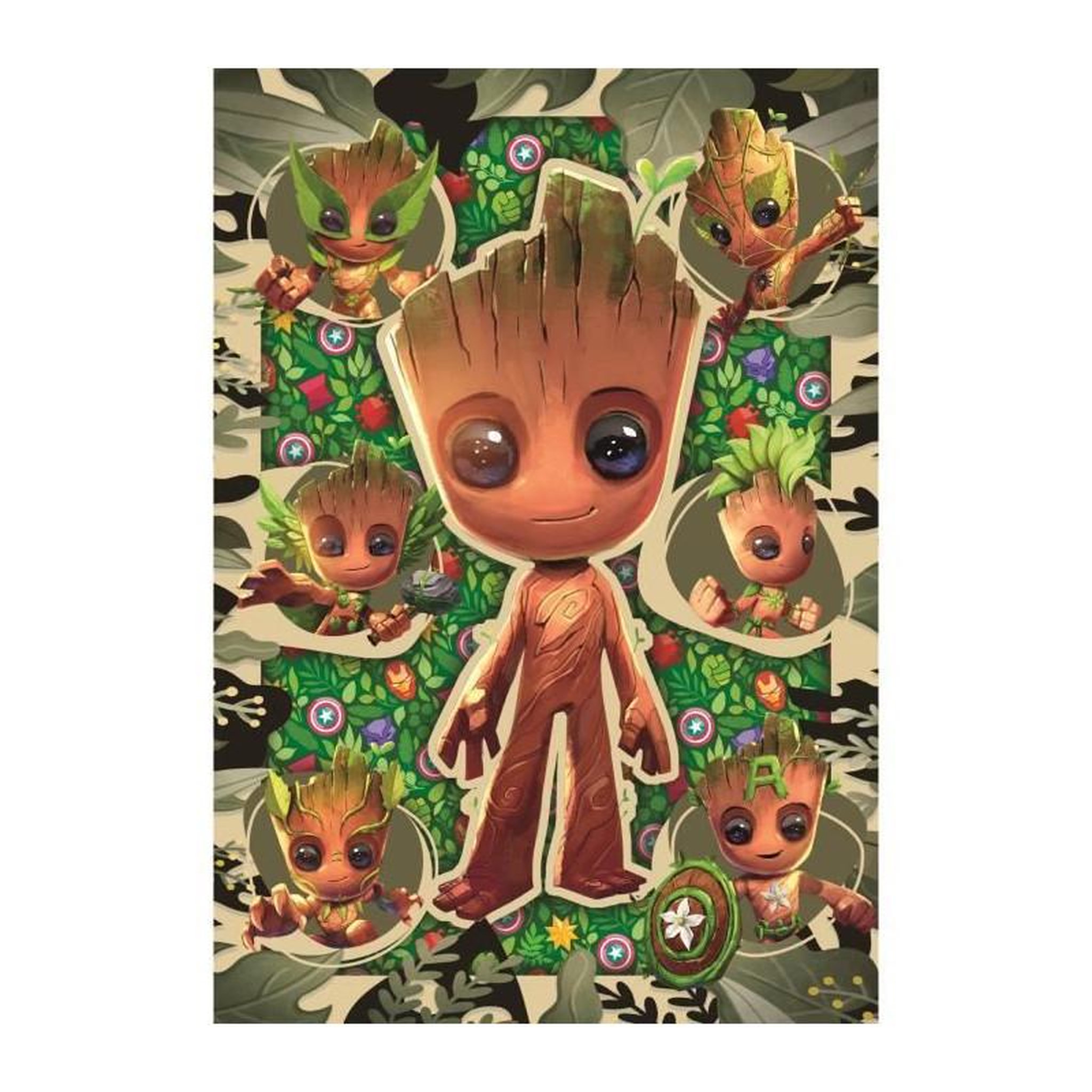 Voir la diapositive 2 : CLEMENTONI Puzzle 104 pièces Marvel Groot – Puzzle enfant super-héros – Clementoni