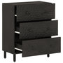 Voir la diapositive 4 : VIDAXL Armoire laterale noir 60x33x75 cm bois massif de manguier