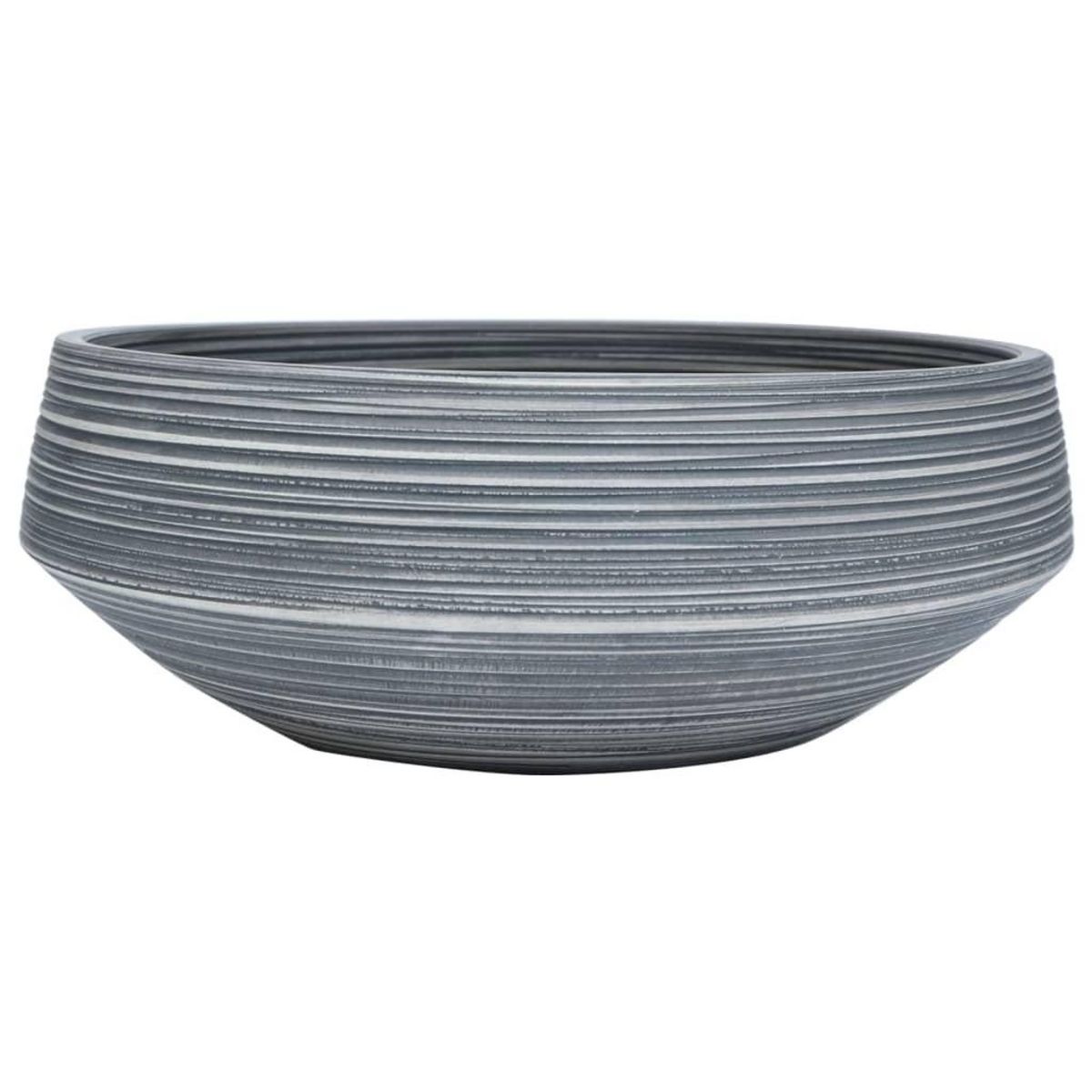 VIDAXL Vasque a poser gris rond Φ41x14 cm ceramique