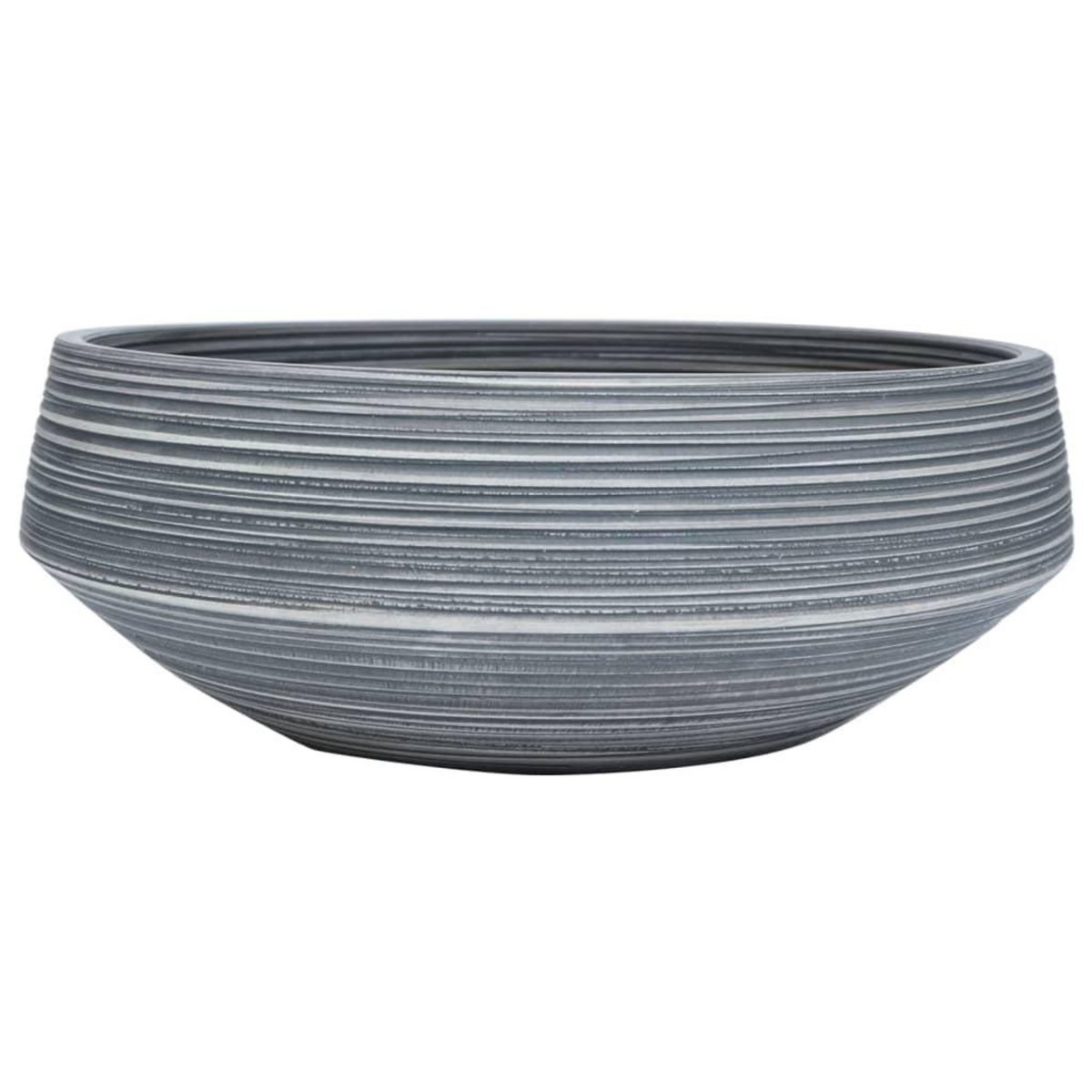 VIDAXL Vasque a poser gris rond Φ41x14 cm ceramique