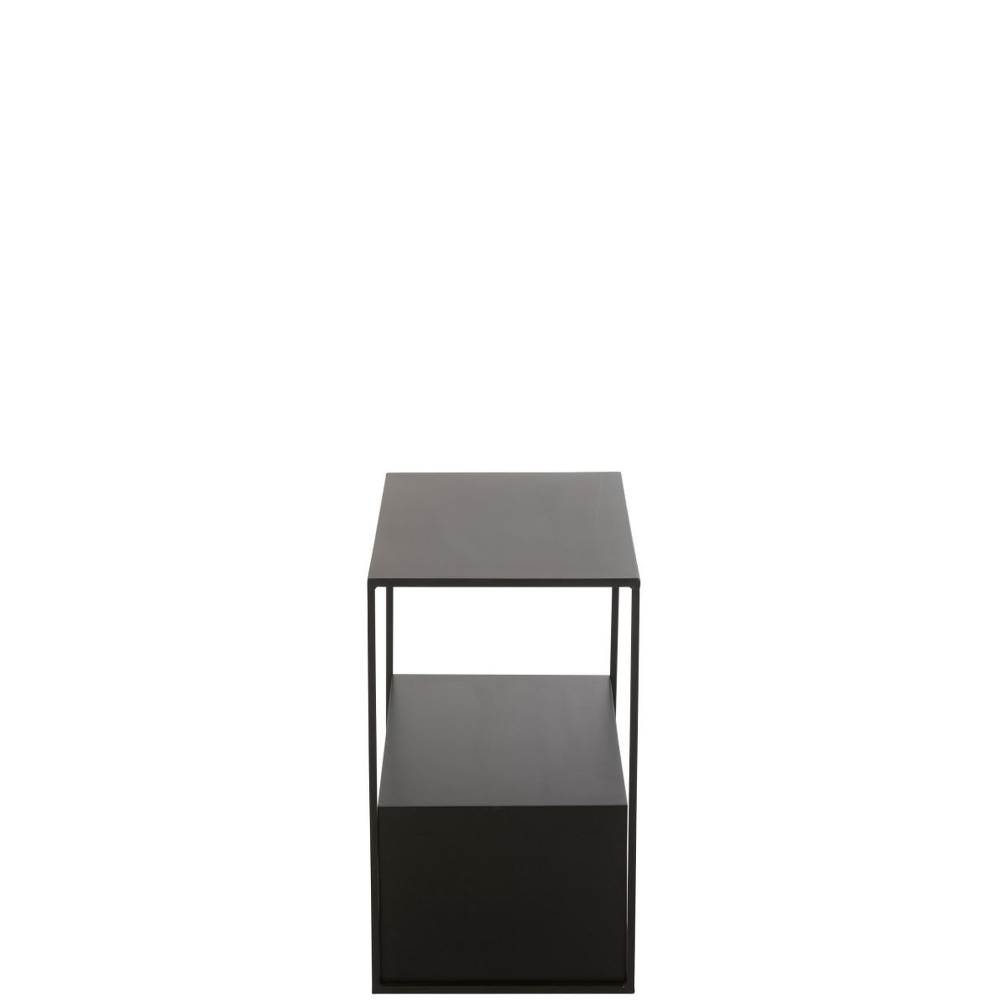 Voir la diapositive 3 : J-LINE Table d'appoint en métal  maryanne  57cm noir
